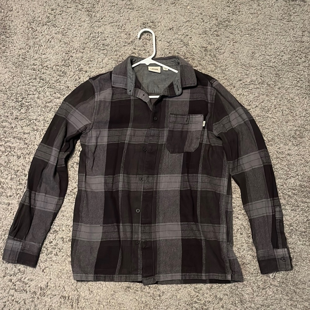 Black and Grey Vans Flannel
